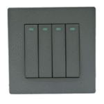 Switch, 4 Gang, 2 Way, Grey – TOPEX