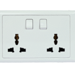 Universal Multi Socket Switch, 13 Amp, Double, White – CHINT